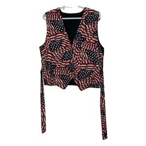 Unknown Brand Men's Patriotic Vest Ties in Back‎ Size M